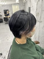 ミコ(MICO hair) ブルーブラック×イヤリングカラー