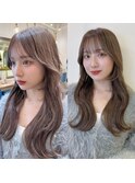 【韓国ヘア】くびれヘア　ブリーチなし　イメチェン
