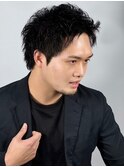 刈り上げないショート×アップバング