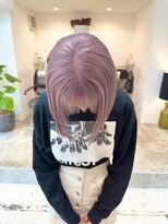 ヲタク(wotaku.)&nbsp;ラベンダーカラーホワイトラベンダーピンクハイトーンカラーボブ