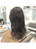 コテ巻き風ランダムパーマ
