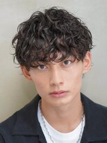 渋谷緩めシャドウパーマスパイラルパーマメンズマッシュウルフ