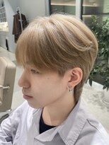 ノラ ウメダ(NORA UMEDA)&nbsp;黒髪から1ブリーチ　ミルクティーベージュ×シースルーマッシュ