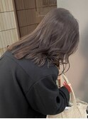 ブリーチなしダブルカラーラベンダーグレージュ20代30代40代小顔
