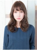 TRE南流山　斜めバング☆くすみベージュ☆レイヤー韓国風巻きh