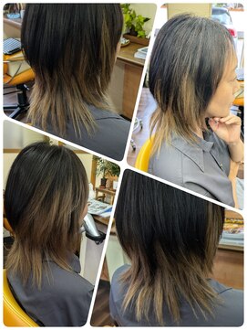 クリア 美容室 エンドカラー☆インナーカラーで映え確定！