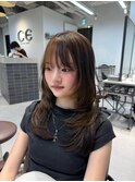 心斎橋/着物ヘア/大人ガーリー/ダークアッシュ/似合わせカット