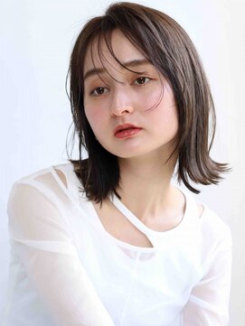 ムウ 難波(MOU) ボブクールショート前髪イメチェンピンクベージュ30代40代50代