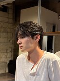シースルーセンターパート フェザーパーマ