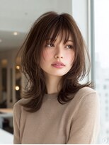 ダル 渋谷/表参道(DAL.)&nbsp;くびれレイヤー/ラベージュ/ミディアムレイヤー/前髪あり