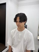 ステージ(STAGE)&nbsp;センターパート　波巻きパーマ　波巻きスパイラル