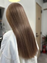 ビーポッシュ ジャスパー店(Be Posh) 美髪ストレート髪質改善トリートメントロンググレージュ縮毛矯正