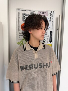 ウーズ ハラジュク(Ooze.HARAJUKU) ハッシュカットグレージュデザインカラーツートーンカラー原宿