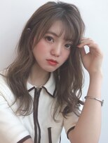 ジーナ 福岡天神(Zina)&nbsp;セシルカットフリンジウェーブx大人かわいい前髪ココアブラウン