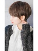 大人可愛い20代30代40代黒髪前下がりショートボブ丸みショート◎