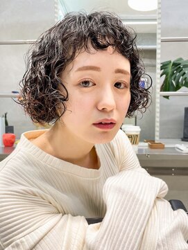 トゥコ(tuco) ミニボブ ショートボブ くるくる ショートバング オレンジ