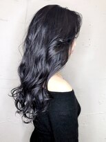 セシルヘアー(CECIL hair)&nbsp;下北沢　ネイビーブルーカラー×韓国ヘア
