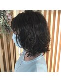大人ナチュラルウェーブボブ