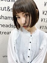 モリオ フロム ロンドン サッポロファクトリー店(morio FROM LONDON) 【morio札幌】大人かわいいおんまゆ黒髪ぱつっとショートボブ