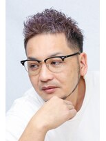 カーウォッシュバーバー(CARWASH BARBER)&nbsp;メンズマッシュパーマウルフアッシュブラックカルマパーマ