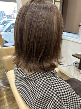 ジッピー ヘアーコレクション 外ハネボブ　ハイライトベージュ