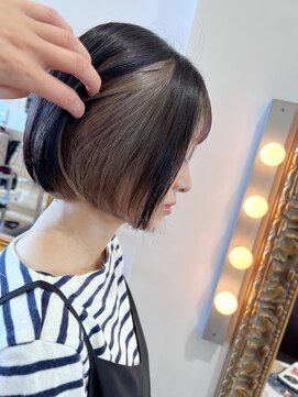 コワファースト  させぼ五番街店(COIFF1RST) アンブレラカラー×ミルクティー