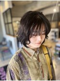 ウルフボブにやわらかパーマ