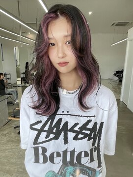 ノートエートル 西金沢(Nought etre) 10代20代韓国ブリーチハイトーンデザインカラーレイヤーカット