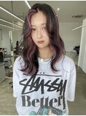 10代20代韓国ブリーチハイトーンデザインカラーレイヤーカット
