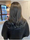 10代20代グラデーションブルーグレー/暗めカラー