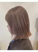 ミルクティーカラー×ボブ