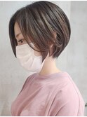 前下がりショートボブ/大人ショート/イルミナカラー/アッシュ