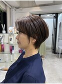 大人丸みショートボブ