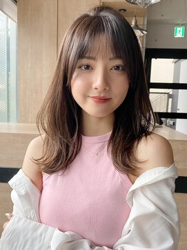 エトラ 渋谷店(etora) 小顔 前髪 レイヤーカット ホワイトグレージュ"