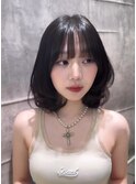 レイヤーボブ×暗めグレージュ