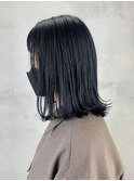 顔周りレイヤー韓国ヘア美髪ミディアムくびれヘア_ba367841