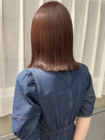 スウィープ(sweep)&nbsp;ロングボブ/ピンクブラウン/ブリーチなしダブルカラー