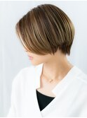 ハイトーンカラーメンズライクショートボブc古河20代30代40代