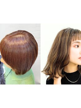 品のある大人ハイライト、白髪を活かした上品カラーで若見えスタイルをご提案。