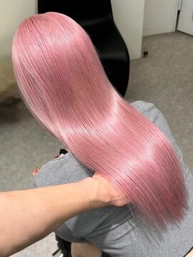 ピンク/ブリーチカラー/髪質改善/レイヤーカット