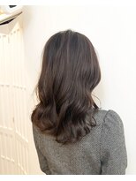 チョビー 銀座(chobii)&nbsp;西/グレージュ/デジタルパーマ/伸ばしかけ/透明感/薄めバング