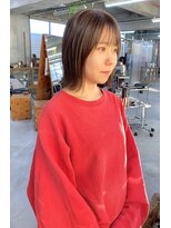 ヤキイモ(yakiimo)&nbsp;切りっぱなしボブ×艶カラー【志木美容室】