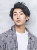 ミディアムツーブロックショート