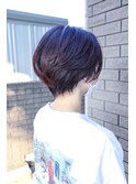 大人可愛い抜け感前下がりショート☆ナチュラルベージュ