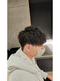 無造作ツイストスパイラルパーマ刈り上げマッシュパーマ