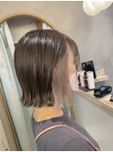 切りっぱなしボブ×【インナー】シルバーグレージュ