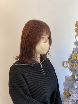 ロックワークオレンジ 西中島店(ROCK WORK ORANGE) ピンクブラウン* オン眉