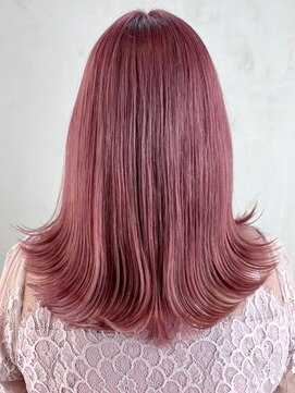 アルバム 銀座(ALBUM GINZA) ピンクバイオレット_チェリーブラウンフェミニンロング_ba413541