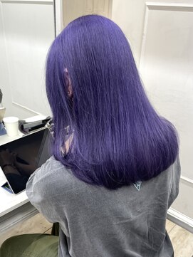 シーン(seen) 【ブルーラベンダー】小顔カット　ワンカール　くびれヘア