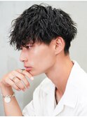 ニュアンスパーマ/韓国マッシュ/ダークアッシュ/ベリーショート
